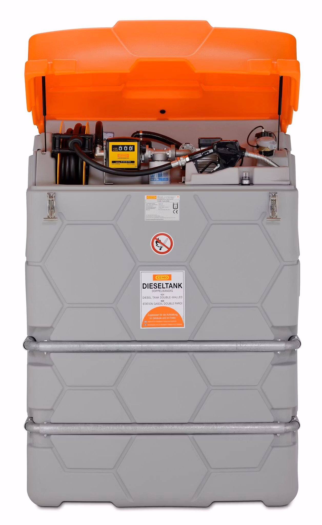 CEMO Stationär dieseltank 2500 Liter Cube Premium, 10299