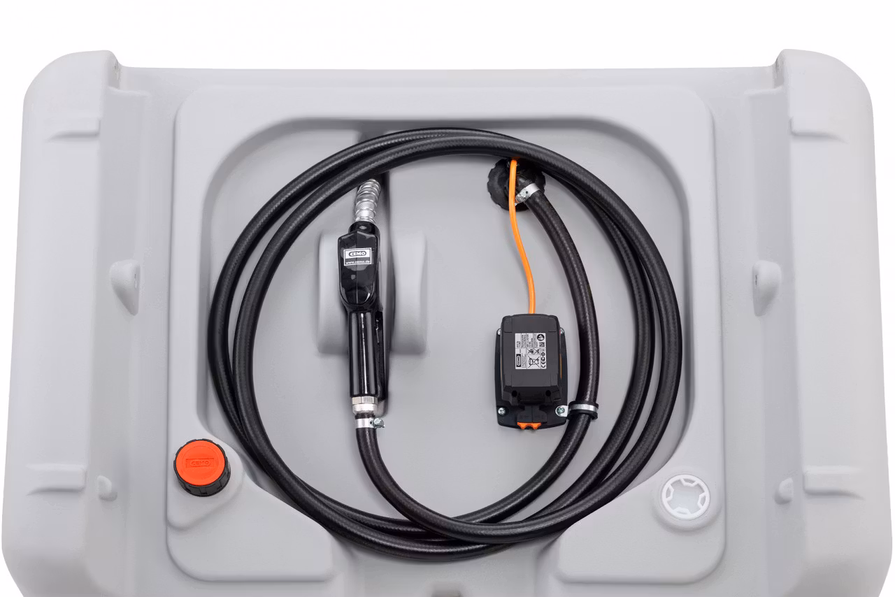 CEMO Dieseltank 210 Liter med 18 volt batteri, 11627