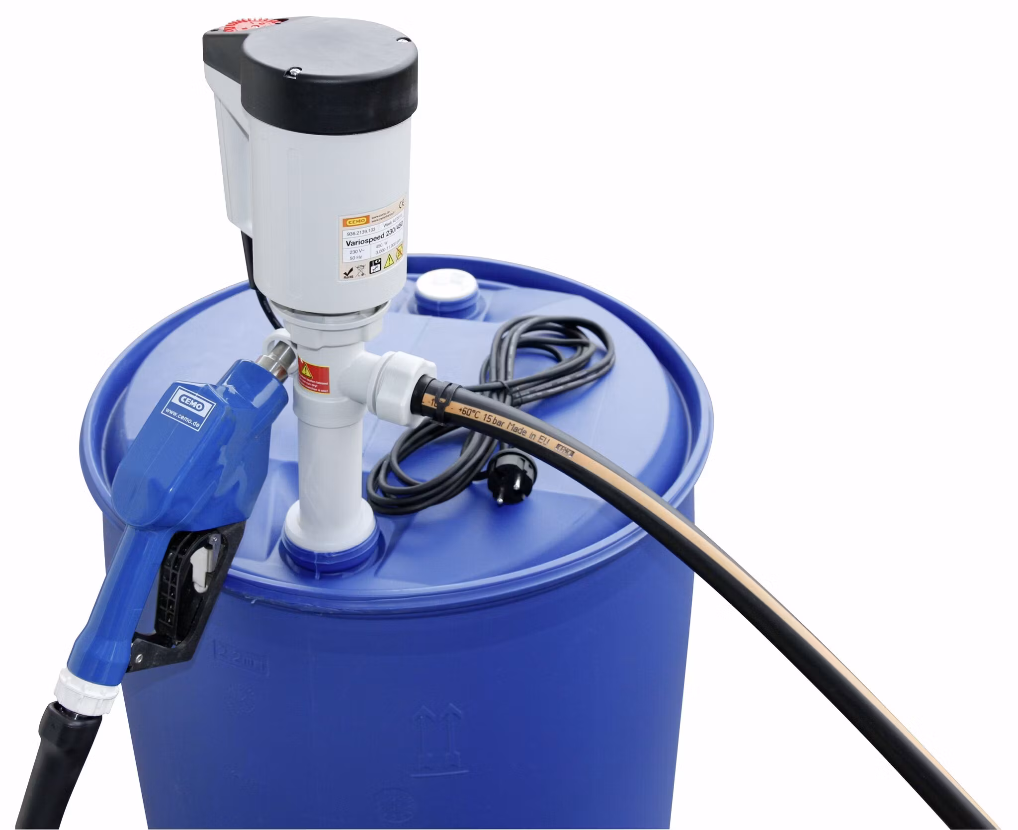 CEMO Adblue fatpumppaket ställbart flöde 230V, 10870