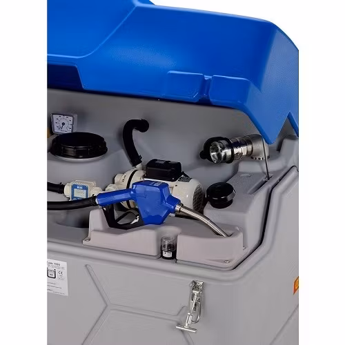 CEMO AdBlue tank 1500 liter CUBE Premium med flödesmätare och lock, 10305