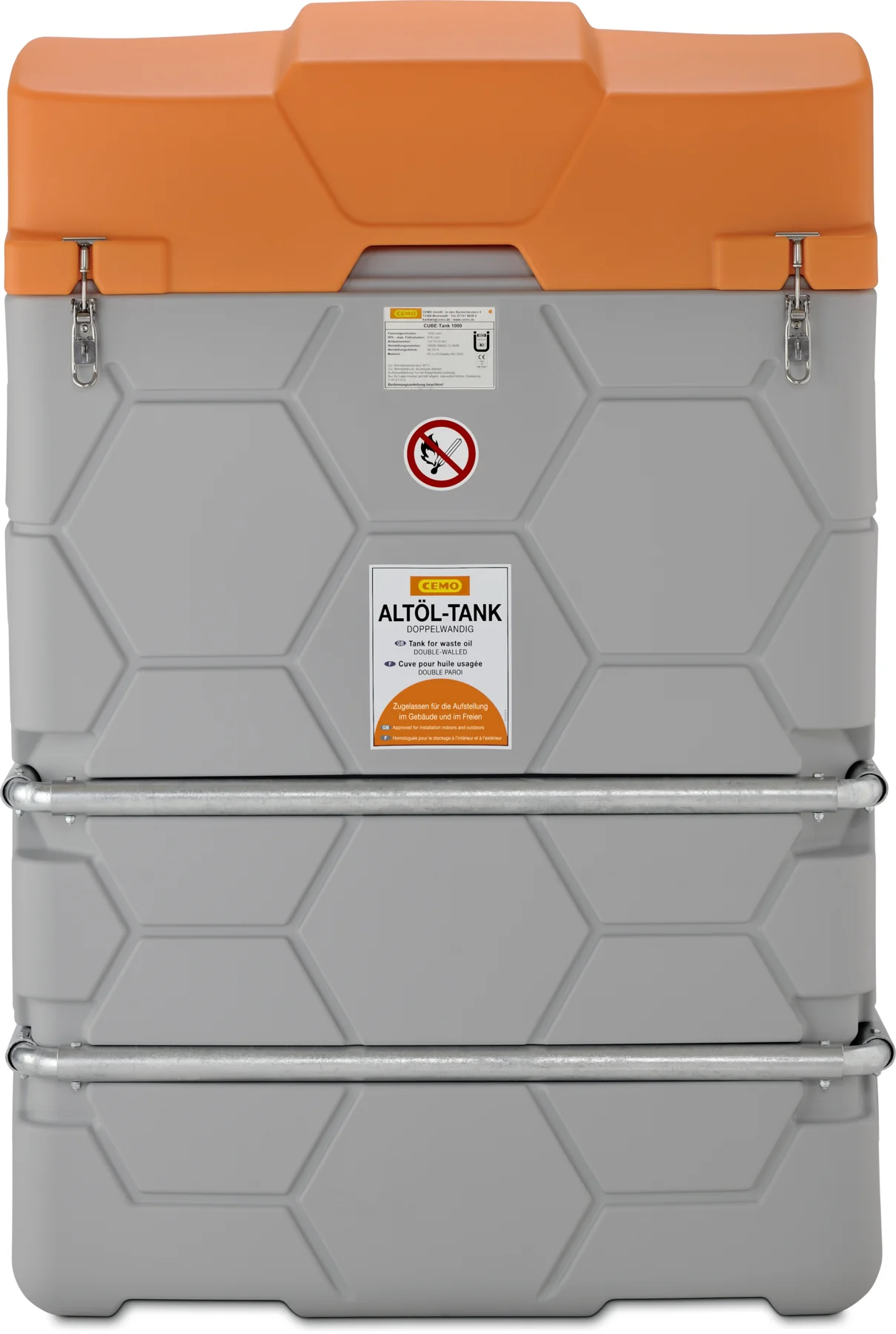 CEMO Spilloljetank Cube 1500 Liter utomhus, 10481