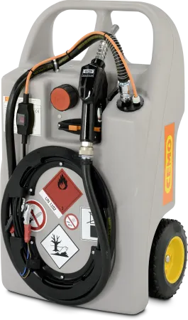 CEMO Dieseltank 60 liter Trolley 12V/18V med batteriklämmor, 11133