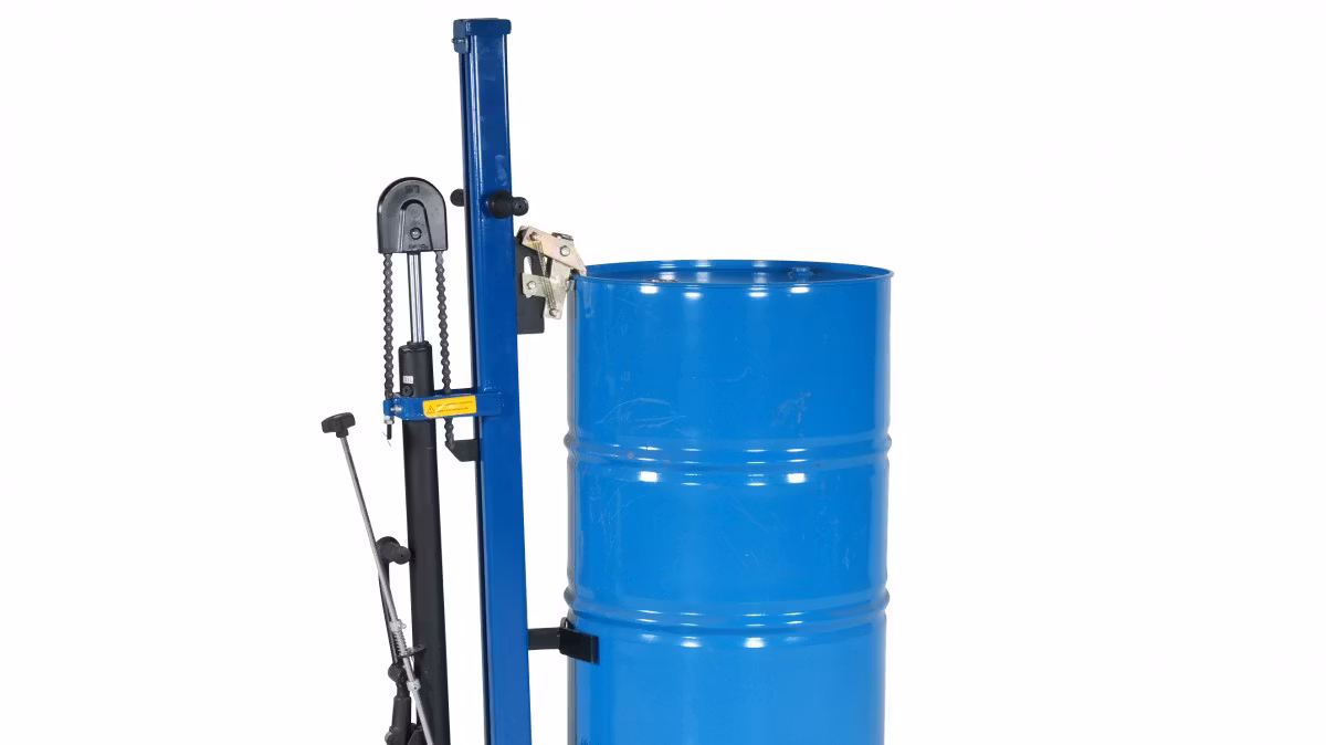 Hydraulisk fatlyft  200 liter stålfat, 300 kg