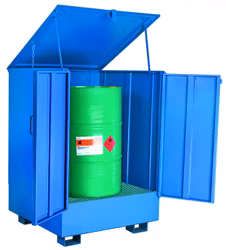 Fatpall stående 1 fat – Heltäckande med uppsamlingskärl