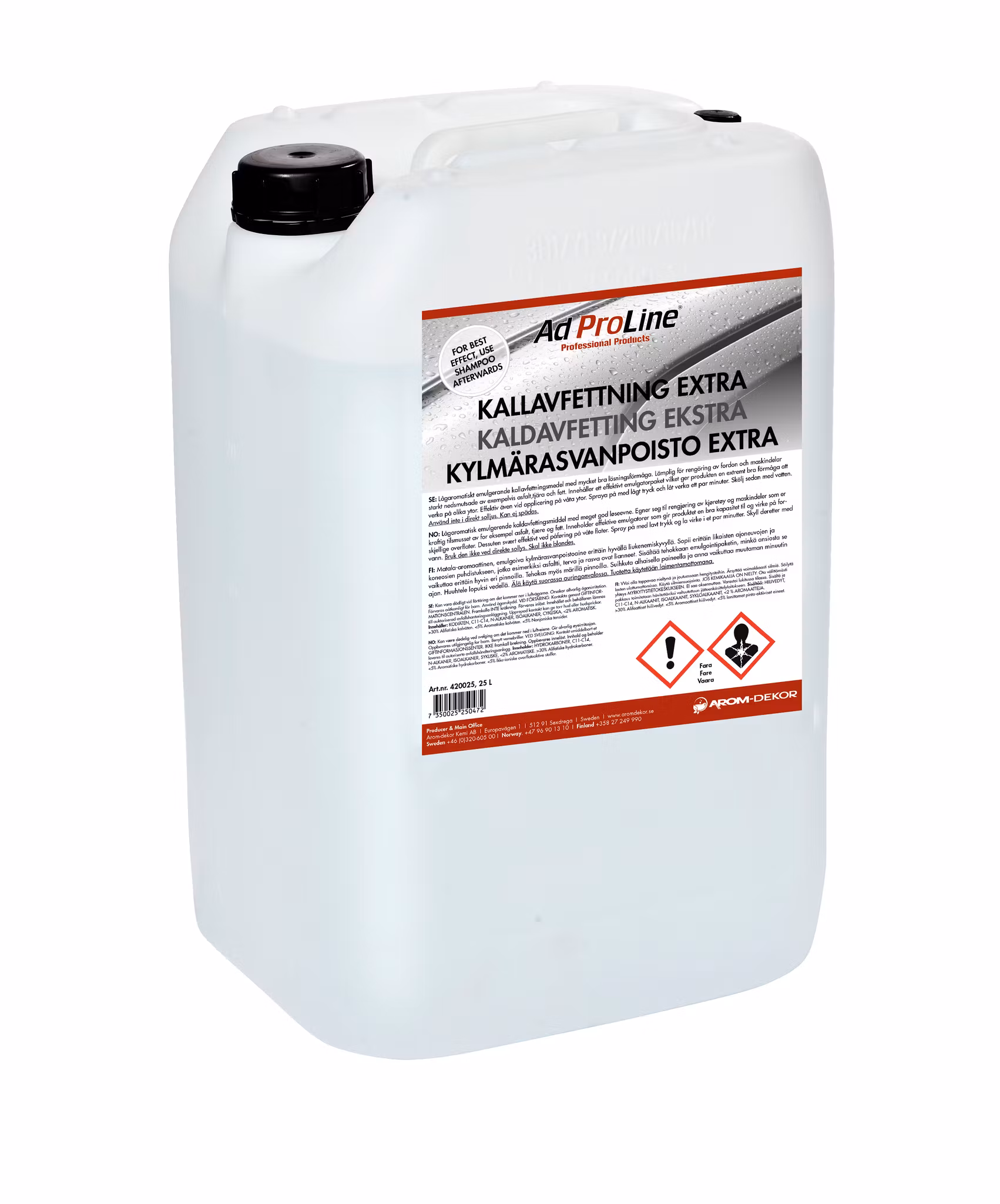 Kallavfettning Extra dunk 25 liter