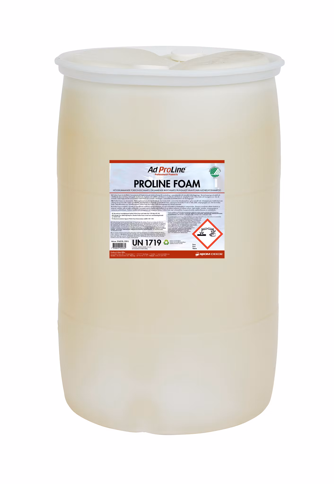 Skumtvätt Proline Foam fat 210 liter