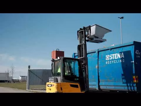 Tippcontainer 900 L rostfri 304