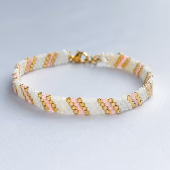 PERLEDRØM armbånd - lys rosa