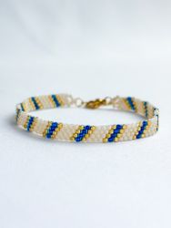 PERLEDRØM armbånd - blå