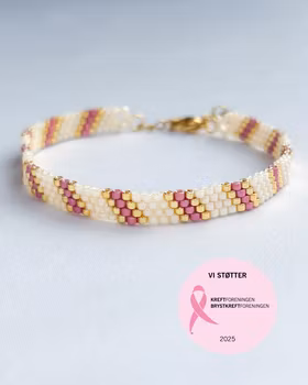 PERLEDRØM armbånd - dyp rosa