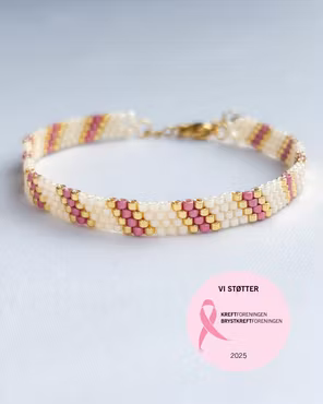 PERLEDRØM bracelet - deep pink