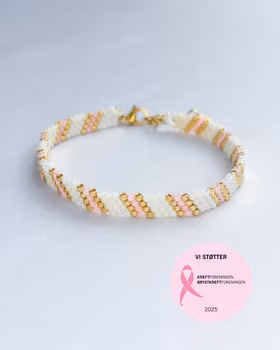 PERLEDRØM armbånd - lys rosa