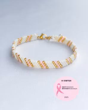 PERLEDRØM bracelet - light pink