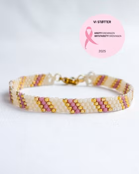 PERLEDRØM armbånd - dus rosa