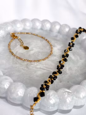 SVART SWIRL armbånd