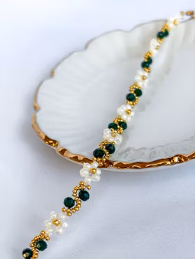 FLASKEGRØNN SWIRL armbånd