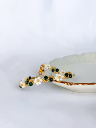 FLASKEGRØNN SWIRL armbånd