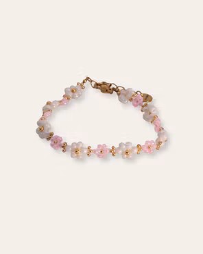 LYS ROSA blomst armbånd