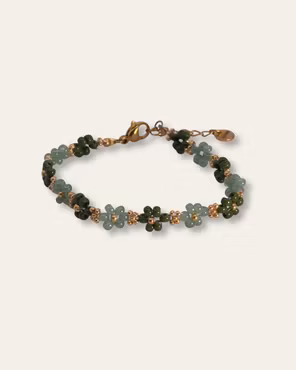 GRØNN blomst armbånd