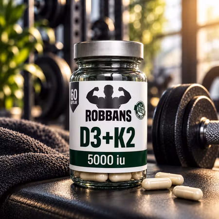 Robbans D3+K2, 60 veganska kapslar.