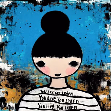 Dubbelvikt kort - You live, you learn