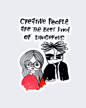 Klistermärke - Creative people