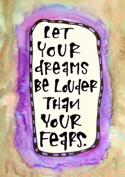 Dubbelvikt kort - Let your dreams