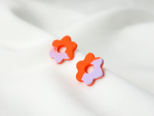 LILLA BLOMMAN ORANGE/LILA