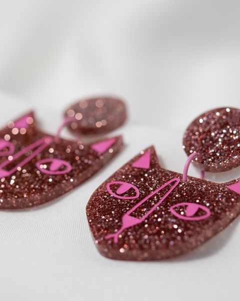 KATT (rosa glitter)