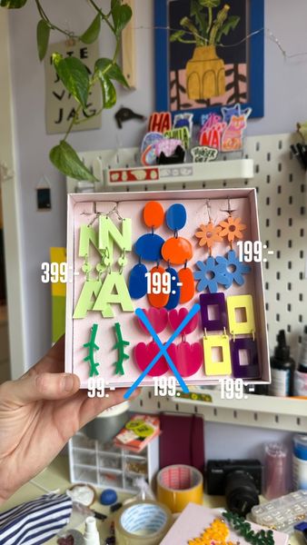 Andra sortering Idun orange/blå + rutan gul/lila