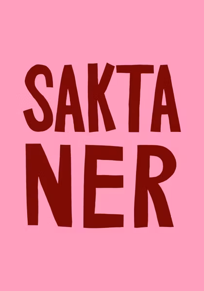 SAKTA NER (rosa/röd)