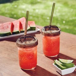Ball Sip & Straw Lids Regular Mouth 2 stk