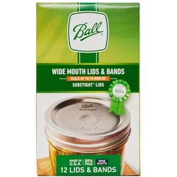 Ball® Wide Mouth Jar Lids and Bands 12 pk