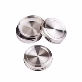 Leakproof lokk Wide Mouth - Stainless Steel 2 stk