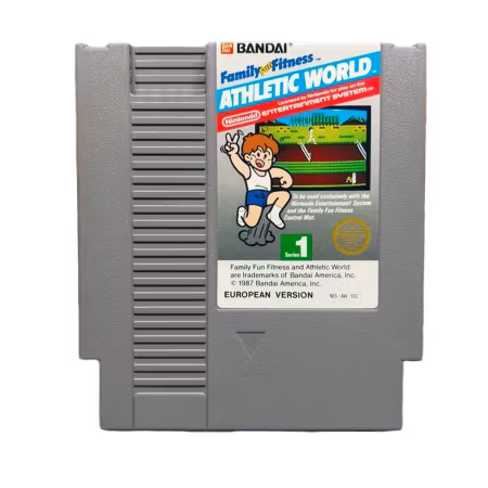 Athletic World – European version (PAL, 3-screw, endast kassett, klistermärke på etikett/kassett))