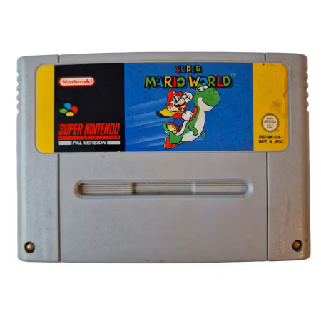 Super Mario World (PAL UKV, endast kassett, fläck på etikett)