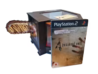 Resident Evil 4 – Limited Edition Bundle med Steelbook och Motorsågskontroll (Komplett, lös etikett, PS2)
