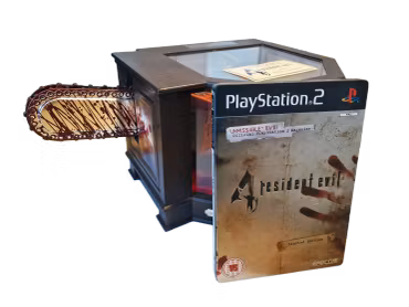 Resident Evil 4 – Limited Edition Bundle med Steelbook och Motorsågskontroll (Komplett, lös etikett, PS2)