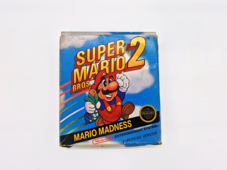 Super Mario Bros 2 (CIB) (SCN) (small box) (3-screw) (sliten box, saknar flärpar)