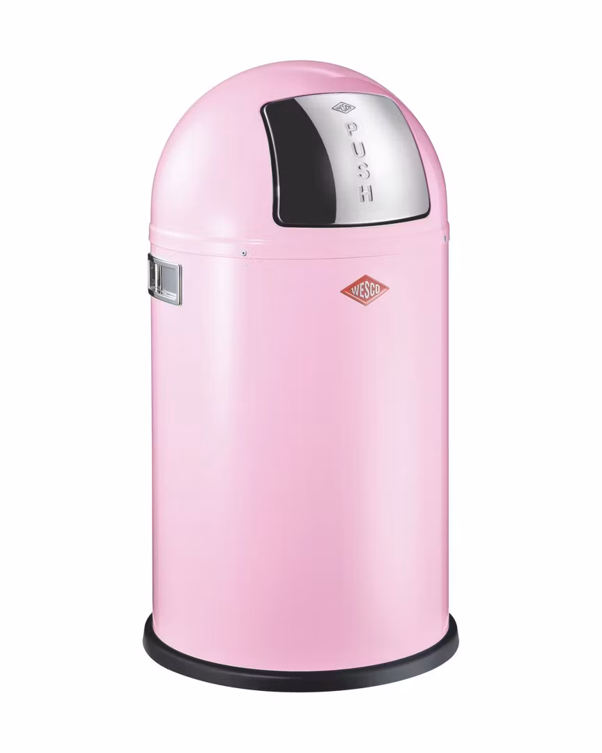 Wesco Pushboy Papperskorg Rosa 50L