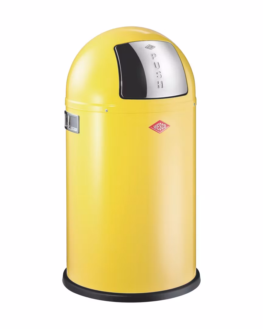 Wesco Pushboy junior papperskorg gul 22L