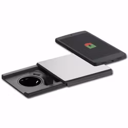 EVOline Square 80, 1-vägs + 1x USB-A och trådlös mobilladdare
