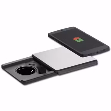 EVOline Square 80, 1-vägs + 1x USB-A och trådlös mobilladdare