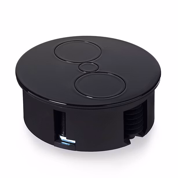 BACHMANN Twist 1 svart (2-vägs) eluttag