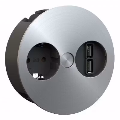 BACHMANN Twist 1 rostfritt (1-vägs + 2x USB A )