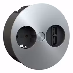 BACHMANN Twist 1 rostfritt (1-vägs + 2x USB A )