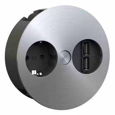 BACHMANN Twist 1 rostfritt (1-vägs + 2x USB A )