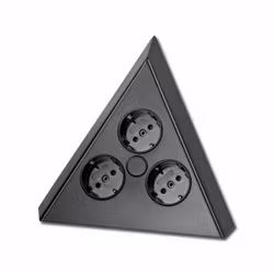 Hörnuttag 3-vägs svart