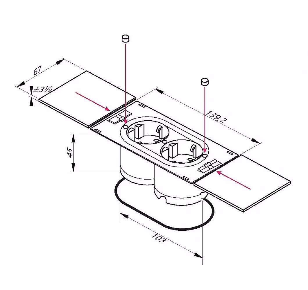 BACHMANN Due 2-vägs (Rostfri-look)