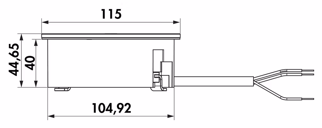 BACHMANN Twist 2 fyrkantig, rostfritt (1-vägs + USB A/C)